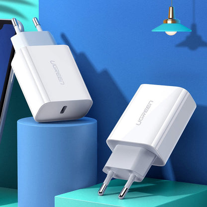 Punjač za mrežu UGREEN CD137, 18W, 3A, 1 x USB-C, Bijeli