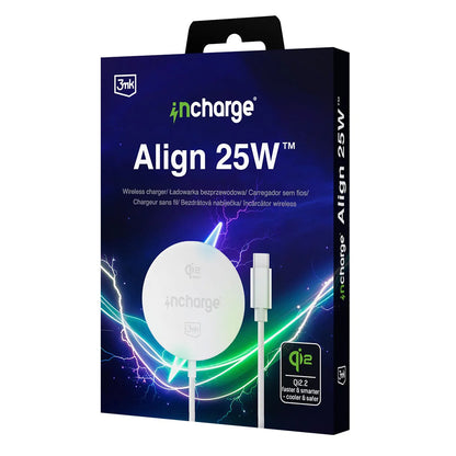 Bežični mrežni punjač 3MK Align, 25W, Bijeli