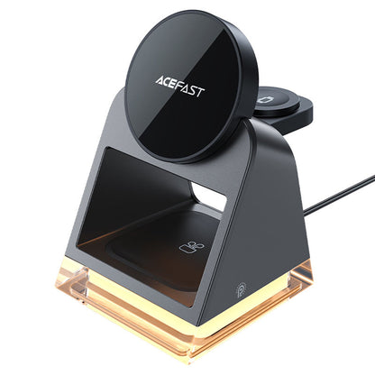 Bežični punjač Acefast E17 3u1, 15W, 1.67A, Crni