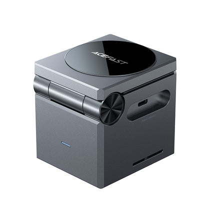 Bežični punjač Acefast E18 Rubik's Cube 3u1, 23W, 1.67A, Sivi