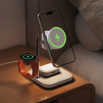 Bežični punjač Acefast E39 3u1, 32.5W, Bijeli