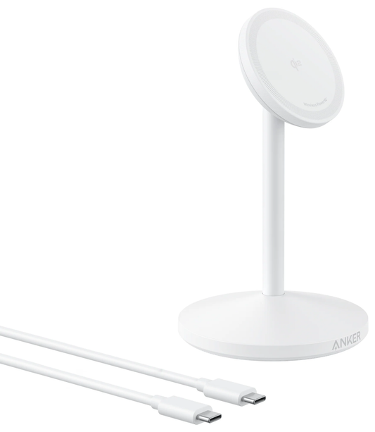 Bežični punjač Anker MagGo Stand, 15W, 1.67A, Bijeli A25X1H21