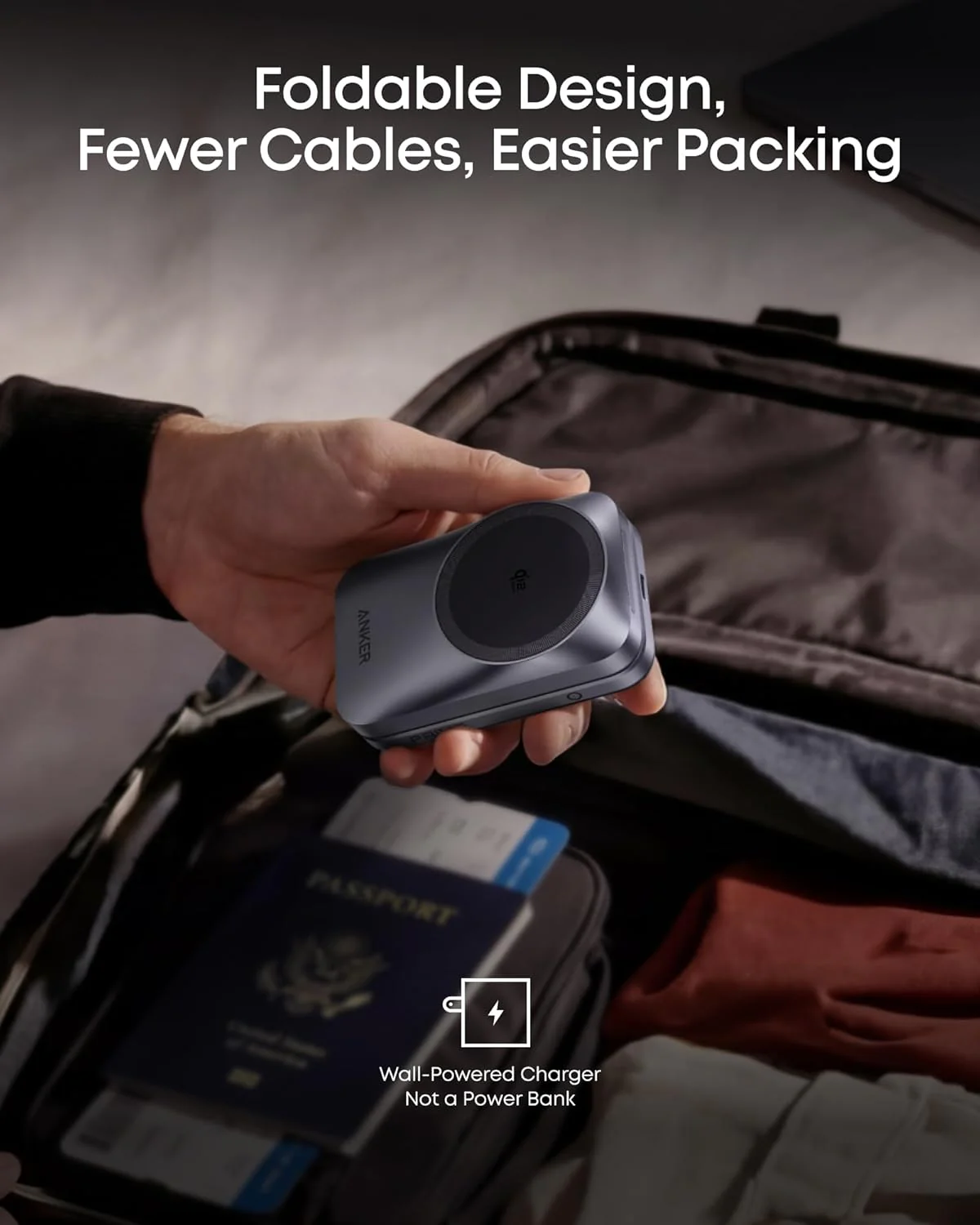 Bežični mrežni punjač Anker Prime MagGo 3u1, 25W, Crni A25N1