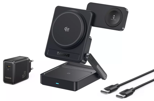 Bežični mrežni punjač Baseus PicoGo AF21 3u1, 35W, Crni E0205401