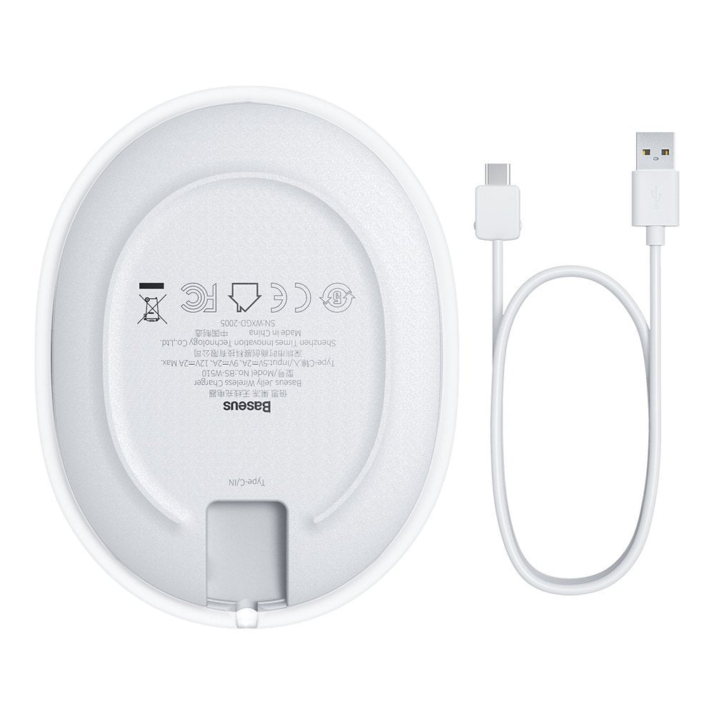 Bežični punjač Baseus Jelly, 15W, 1.67A, Bijeli WXGD-02