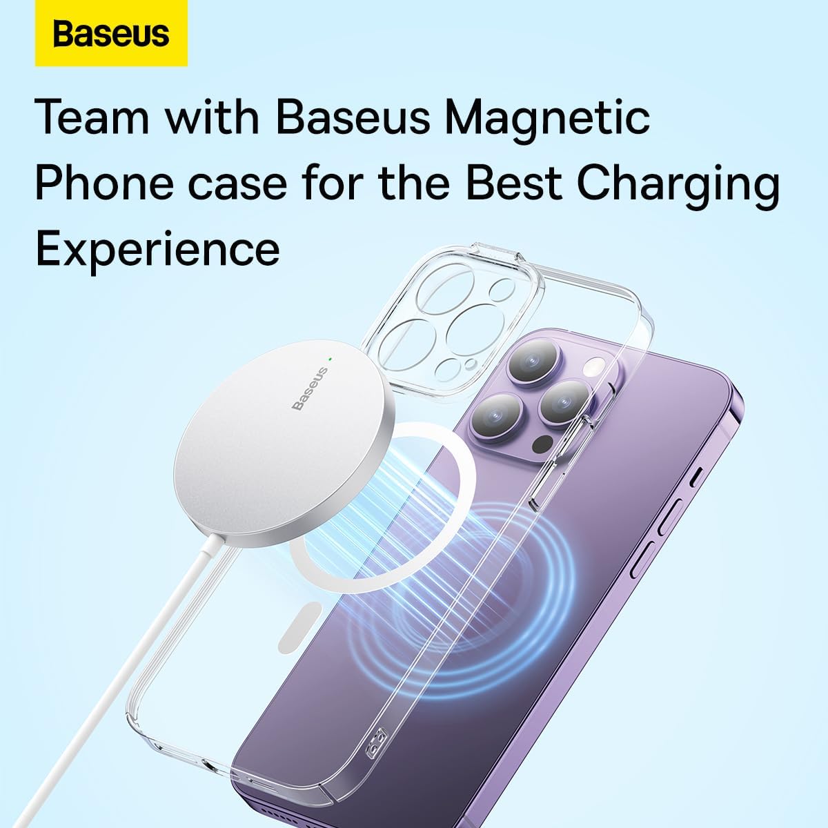Bežični punjač Baseus Simple Mini 3, 15W, 1.67A, srebrni CCJJ040012