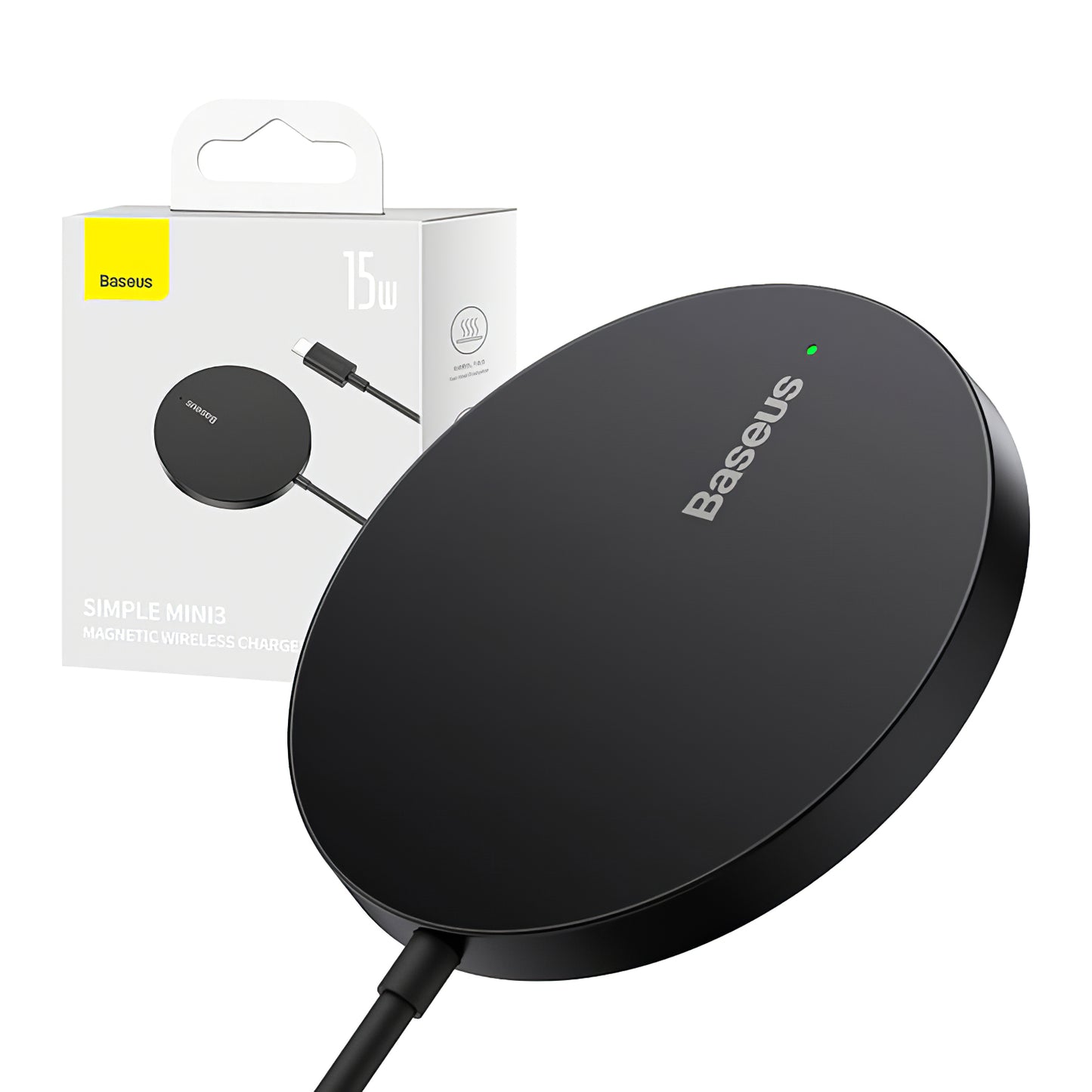Bežični punjač Baseus Simple Mini 3, 15W, 1.67A, crni CCJJ040001