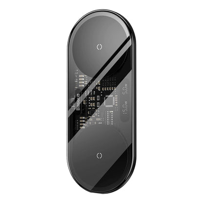 Bežični mrežni punjač Baseus s digitalnim LED zaslonom, 20W, 1.1A, crni WXSX010101
