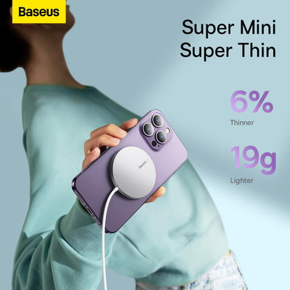 Bežični punjač Baseus Simple Mini 3, 15W, 1.67A, srebrni CCJJ040012