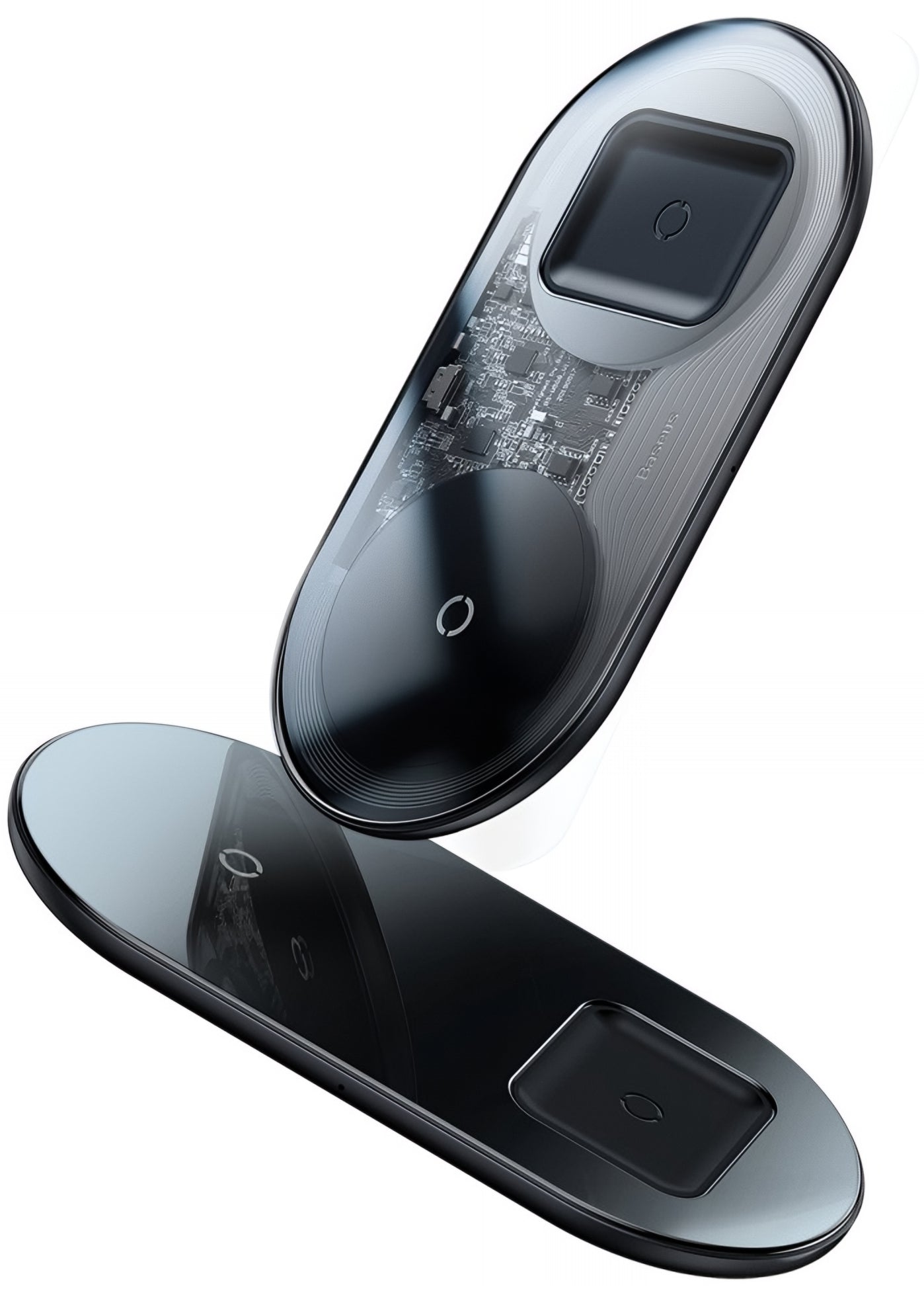 Bežični punjač Baseus Simple 2in1, 15W, 1.67A, Transparentan WXJK-A01