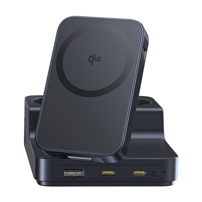 Punjač Stanica Baseus Nomos ND11 QI 6u1, 67W, 3.35A, 1 x USB-A - 2 x USB-C - 2 x Schuko, Crna P80015804213-00