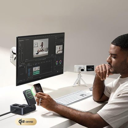 Punjač Stanica Baseus Nomos ND11 QI 6u1, 67W, 3.35A, 1 x USB-A - 2 x USB-C - 2 x Schuko, Crna P80015804213-00