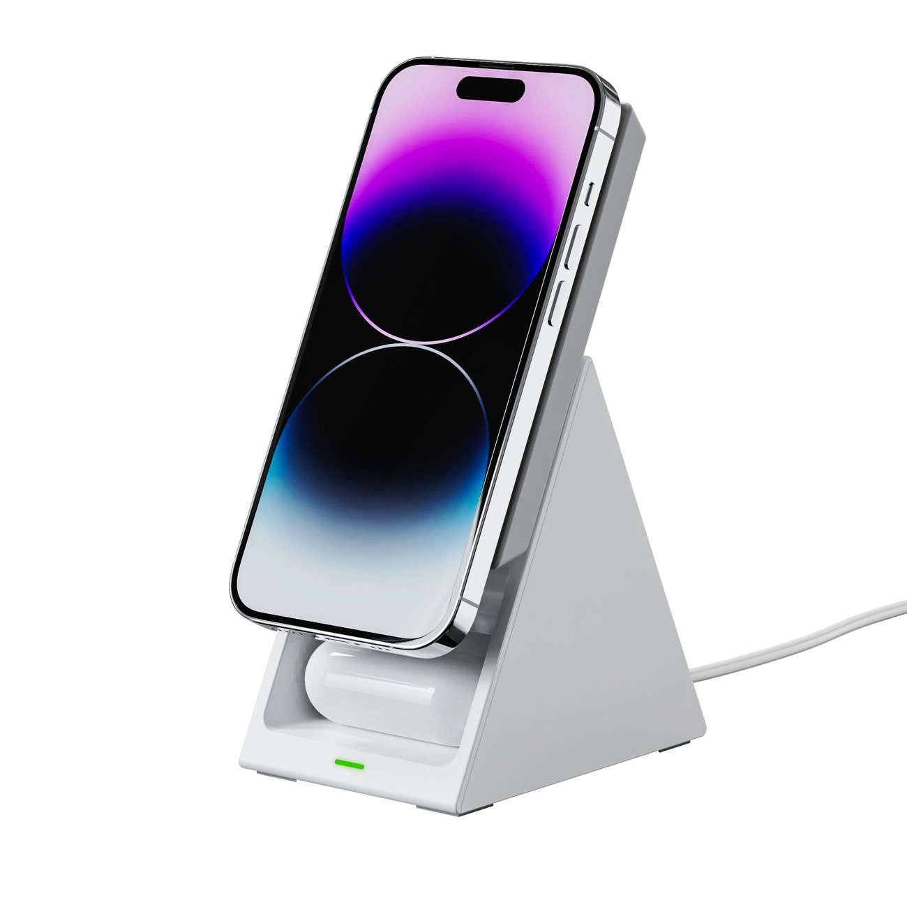 Bežični punjač Choetech T600 3u1, 15W, 1.67A, Bijeli
