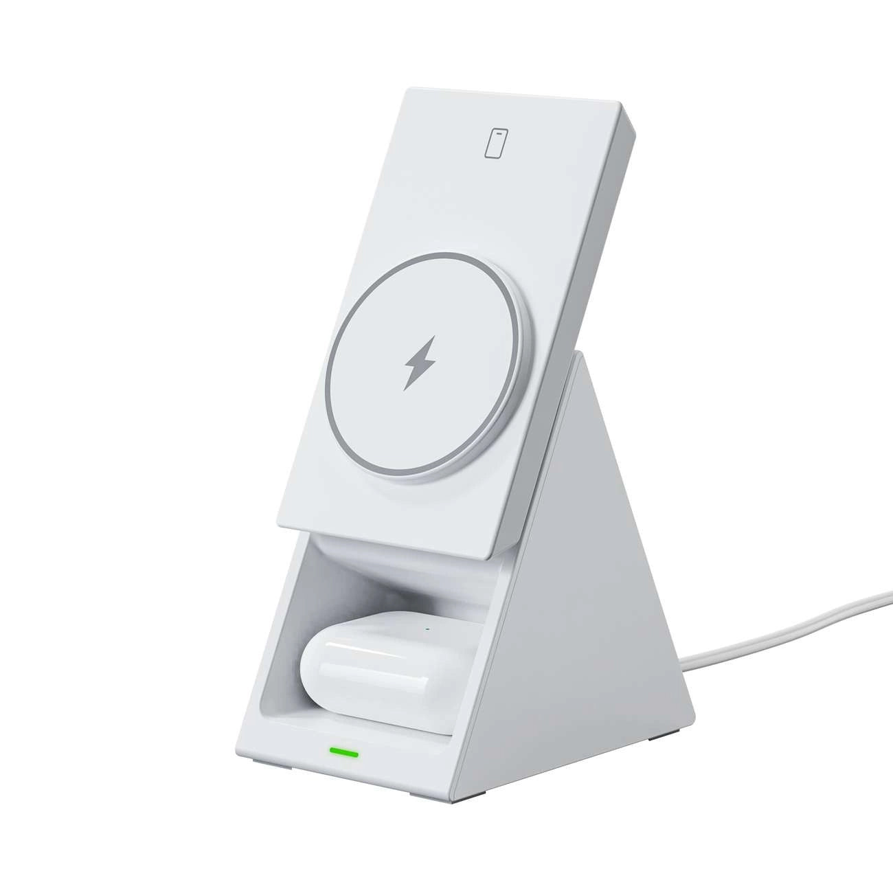 Bežični punjač Choetech T600 3u1, 15W, 1.67A, Bijeli
