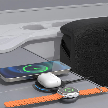 Bežični punjač Dudao A11S 3u1, 15W, Crni