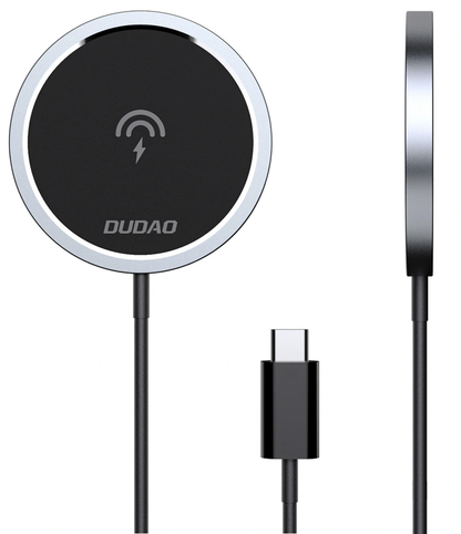 Bežični mrežni punjač Dudao A12XS, 15 W, 1,67 A, crni
