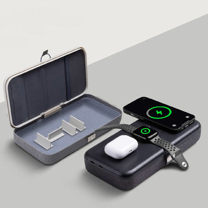 Bežični punjač Edizard PowerCube 3in1, 65W, 3.25A, 1 x USB-C, Sivi