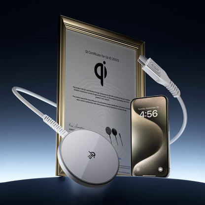 Bežični punjač ESR HaloLock, 15W, 1.67A, Srebrni