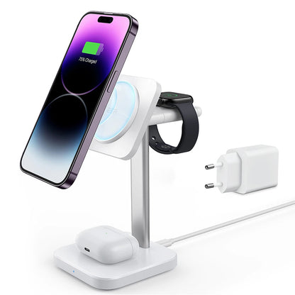 Bežični punjač ESR HaloLock 3u1, 15W, 1.67A, Bijeli