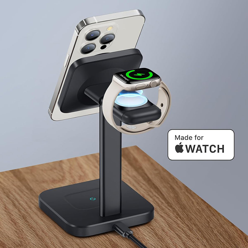 Bežični punjač ESR HaloLock 3u1, 15W, 1.67A, Crni