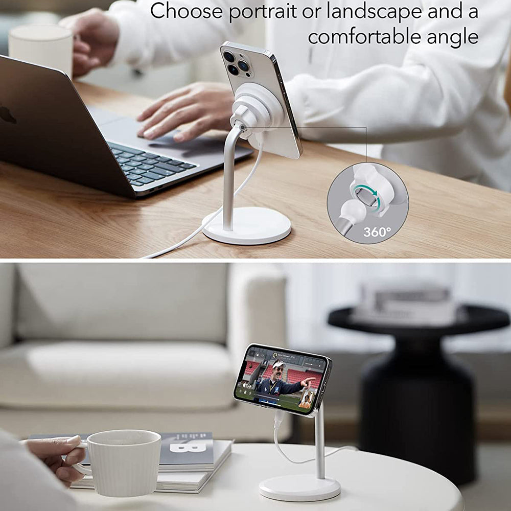 Bežični punjač ESR HaloLock Shift, 15W, 1.67A, Bijeli