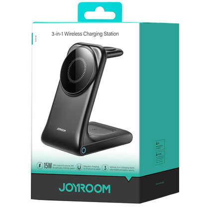 Bežični punjač Joyroom JR-W15 3u1, 15W, 1.67A, Crni