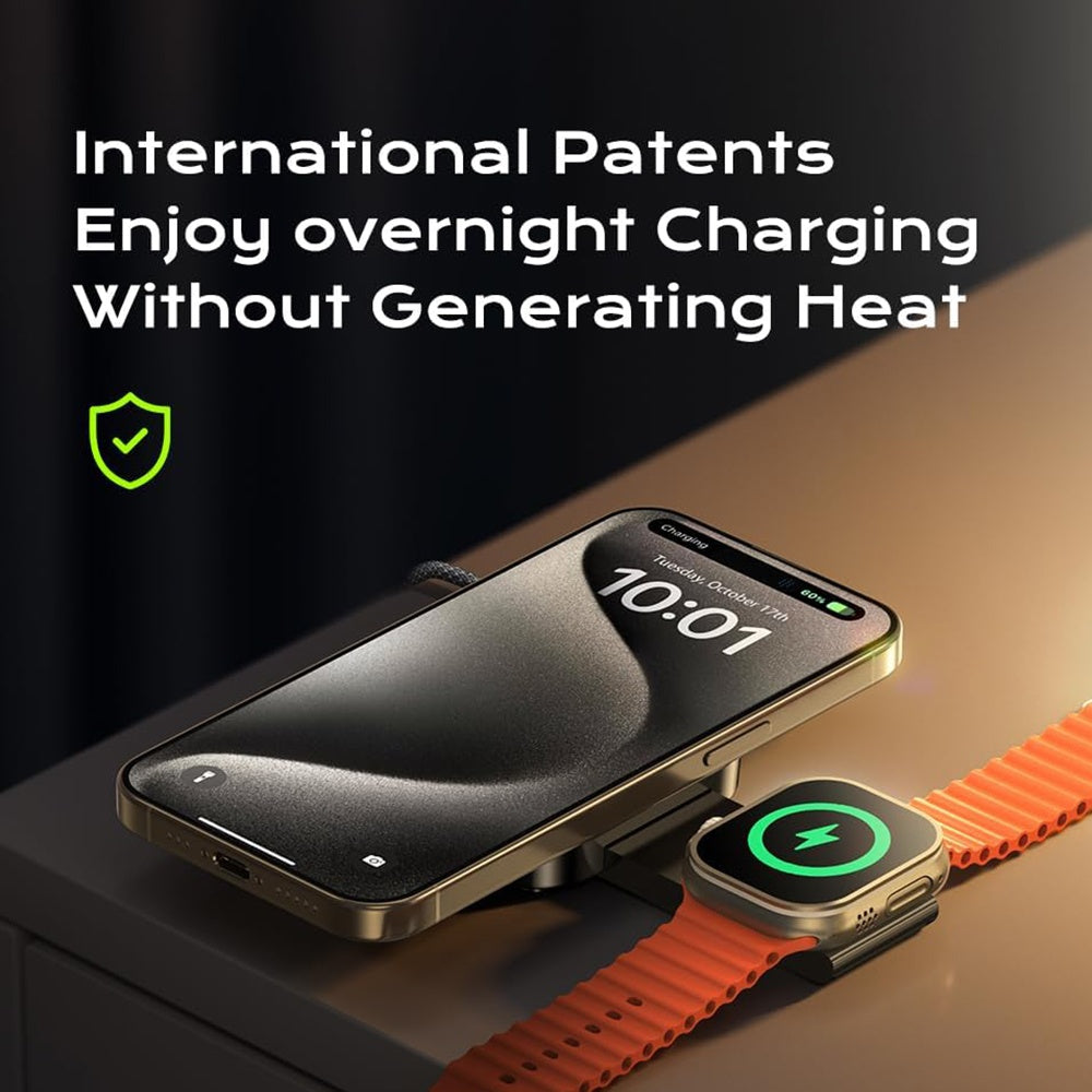 Bežični punjač Lisen 2u1, 15W, 1.67A, Crni YL0324100013