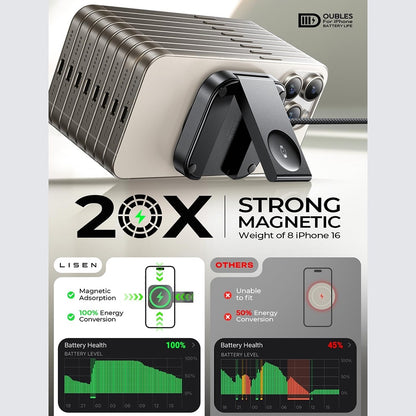 Bežični punjač Lisen 2u1, 15W, 1.67A, Crni YL0324100013