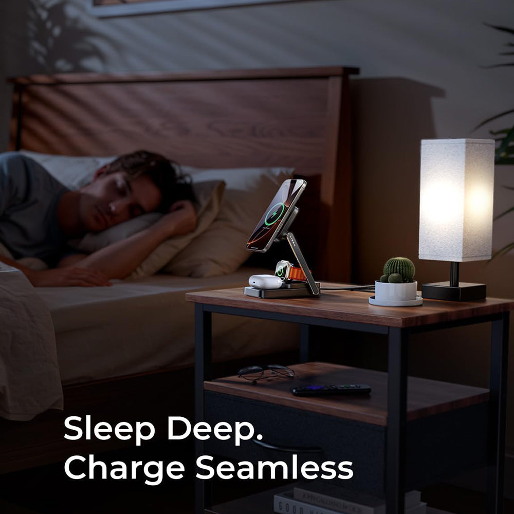 Bežični punjač Lisen 3u1, 15W, 1.67A, Crni YL0424010003