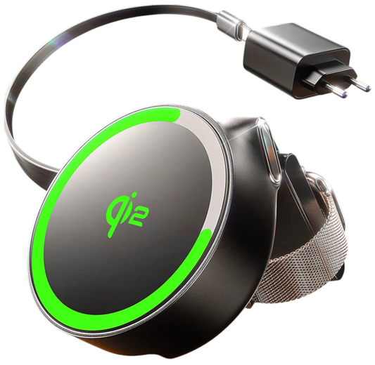 Bežični punjač Lisen W602 2u1, 15W, 1.67A, Crni YL0324090008
