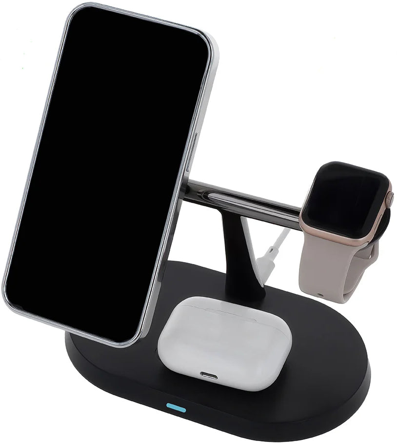 Bežični punjač MaXlife MXWC-03 3u1, 15W, 1.67A, Crni