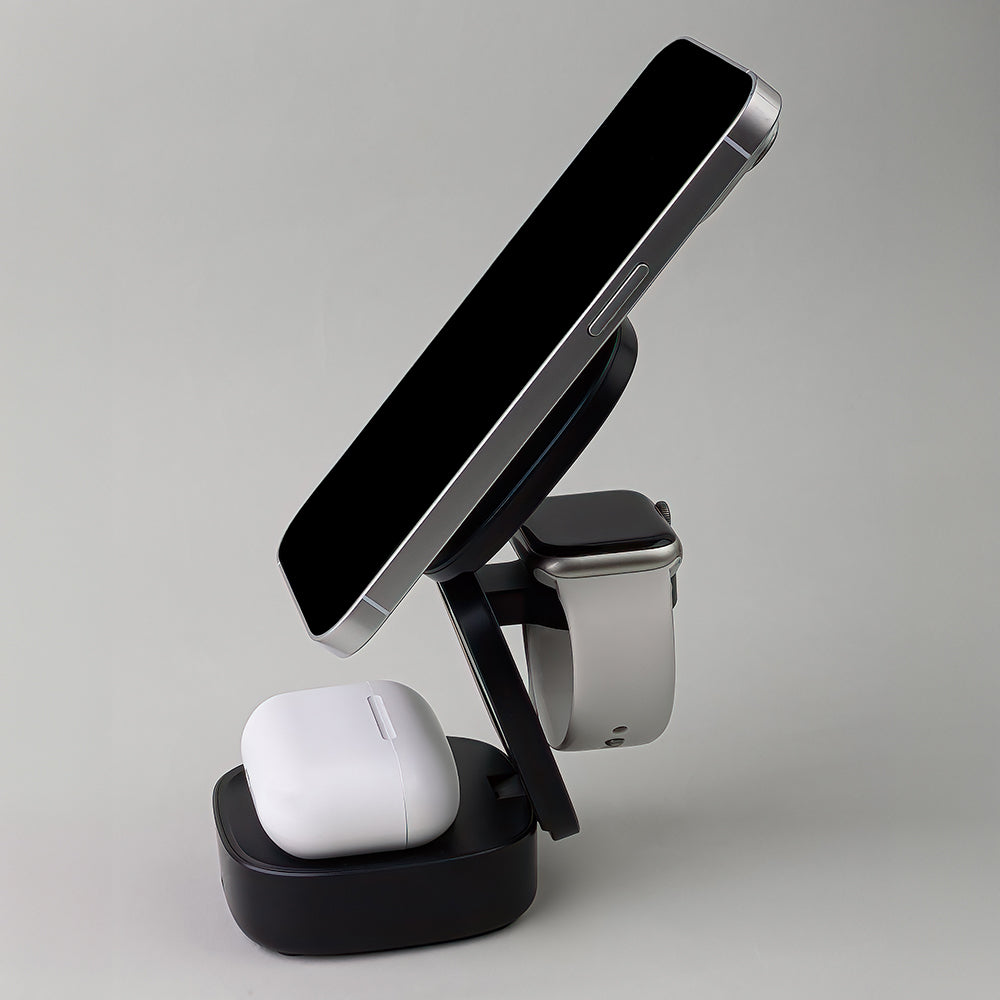 Bežični punjač MaXlife MXWC-06 3u1, 15W, 1.67A, Crni