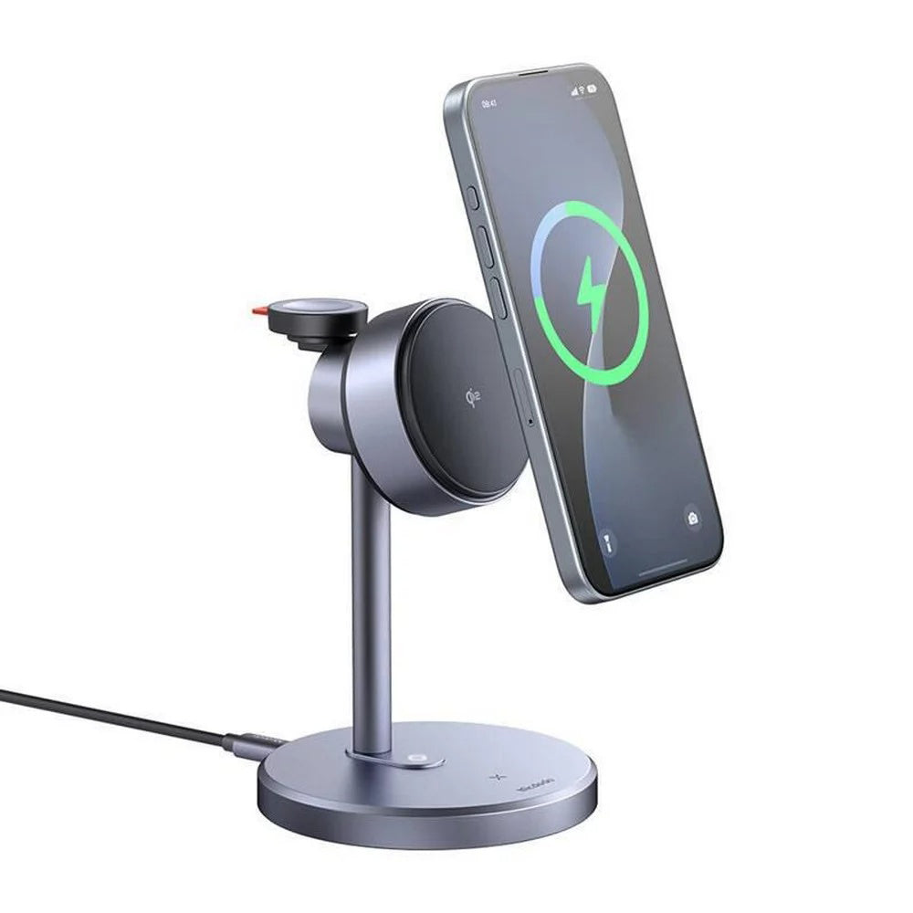 Bežični mrežni punjač McDodo CH-2460 Swan 3u1, 22.5W, 1.67A, Siva