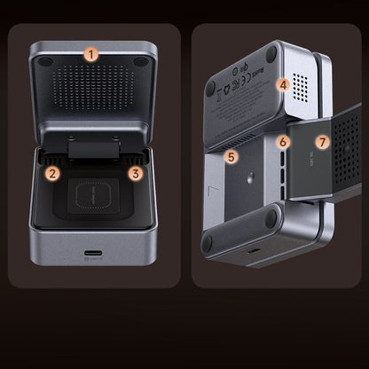 Bežični punjač McDodo CH-5192 3u1, 22.5W, 1.67A, Sivi