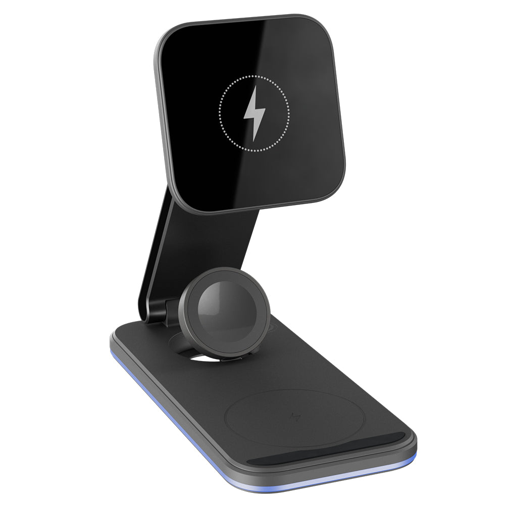 Bežični punjač Proove Energy Fold 3in1, 15W, 1.67A, Crni WSEF15010001