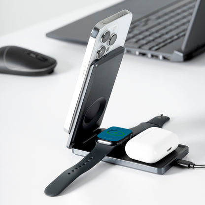 Bežični punjač Proove Metal Edge 3u1, 15W, 1.67A, Sivi WSME15010003