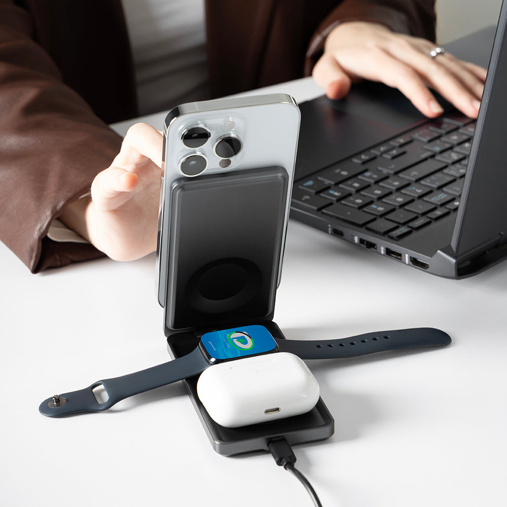 Bežični punjač Proove Metal Edge 3u1, 15W, 1.67A, Sivi WSME15010003