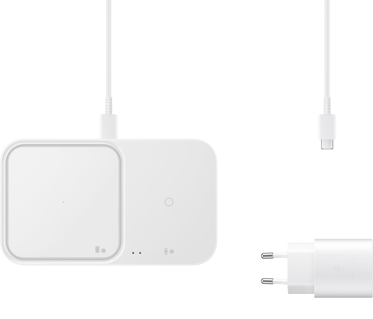 Bežični mrežni punjač Samsung Duo, 15W, 1.67A, Bijeli, Obnovljen EP-P5400TWEGEU