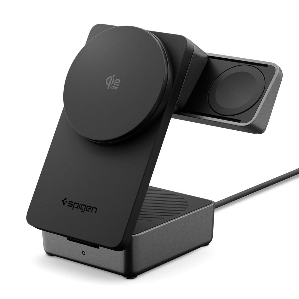 Bežični punjač Spigen EF323MQ Essential 3in1, 25W, Crni ACH10398