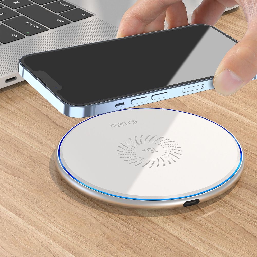 Bežični punjač Tech-Protect QI15W-C1, 15W, 1.67A, crni THP1413