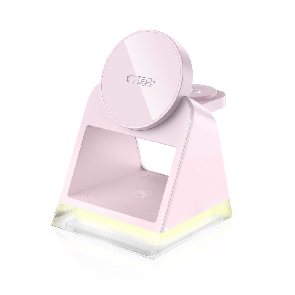 Bežični punjač Tech-Protect A43 3u1, 15W, 1.67A, Roza