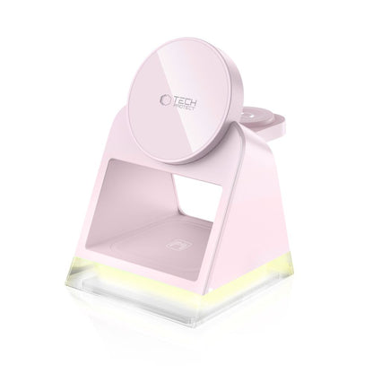Bežični punjač Tech-Protect A43 3u1, 15W, 1.67A, Roza