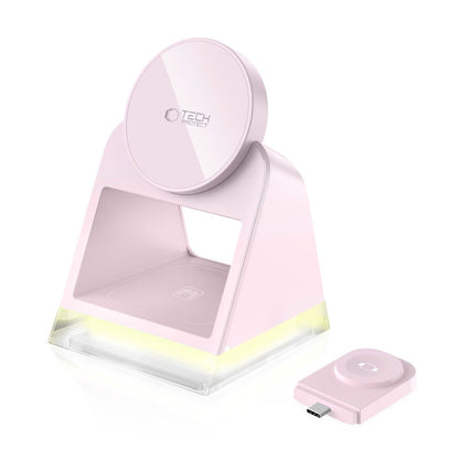 Bežični punjač Tech-Protect A43 3u1, 15W, 1.67A, Roza