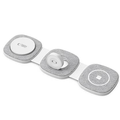 Bežični mrežni punjač Tech-Protect QI15W-A32 3u1, 15W, 1.67A, sivi