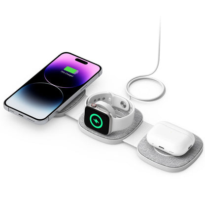 Bežični mrežni punjač Tech-Protect QI15W-A32 3u1, 15W, 1.67A, sivi