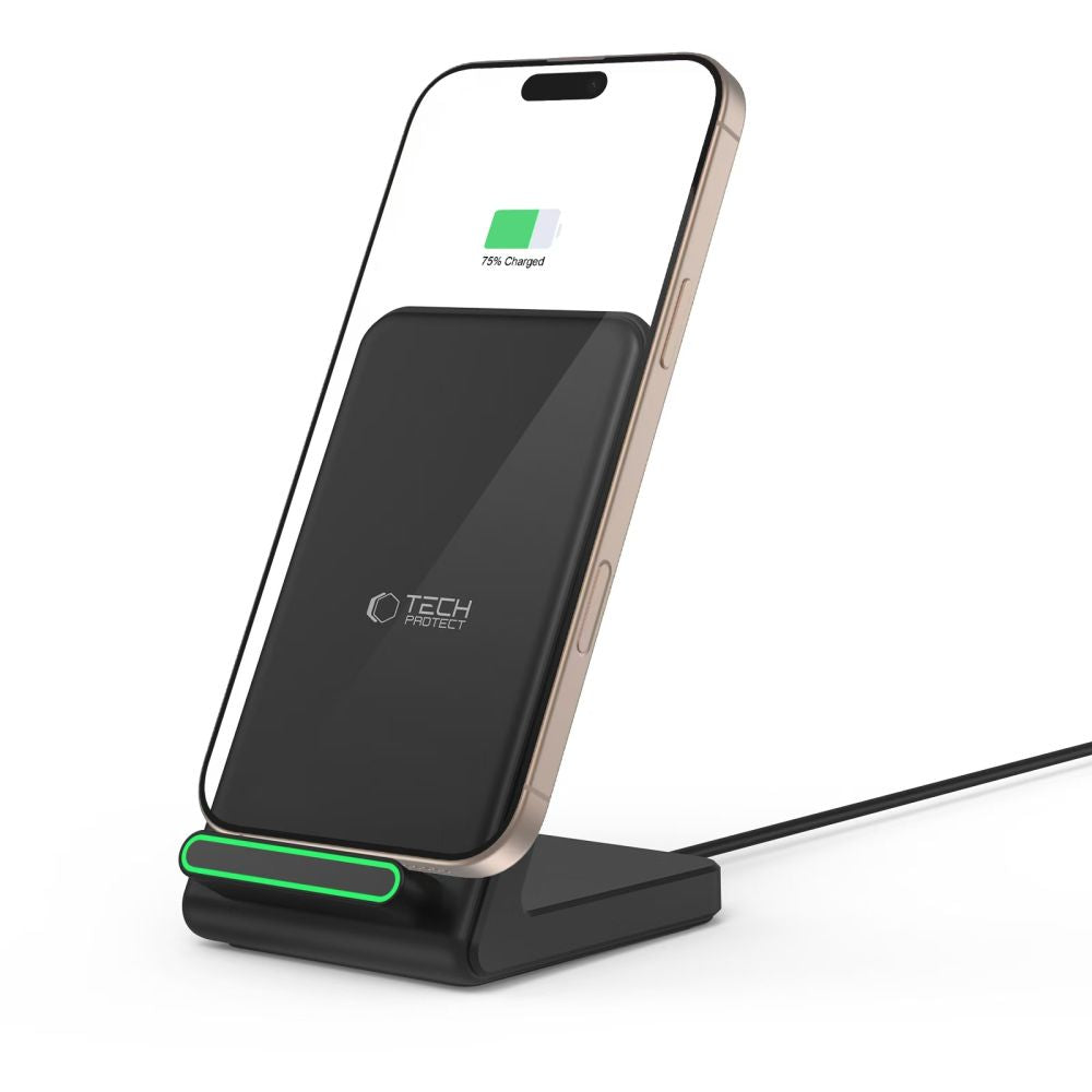 Bežični punjač Tech-Protect QI15W-A40, 15W, 1.67A, crni