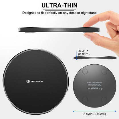 Bežični punjač Techsuit CHWR031 Premium, 15W, 1.67A, Bijeli