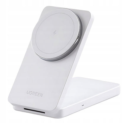 Bežični punjač UGREEN W528 2u1, 20W, 1.67A, Bijeli