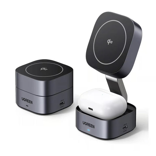 Bežični punjač UGREEN W702 3u1, 20W, 1.67A, 1 x USB-C, Crni