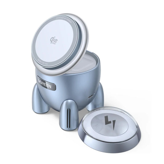 Bežični punjač UGREEN W713 2u1, 25W, Plavi